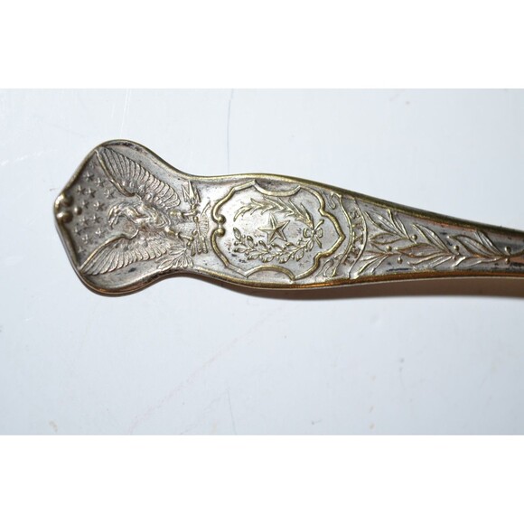 Vtg 3 pc set Texas Centennial Collector Spoons silver Plate Viking Everts Inters - Picture 7 of 14